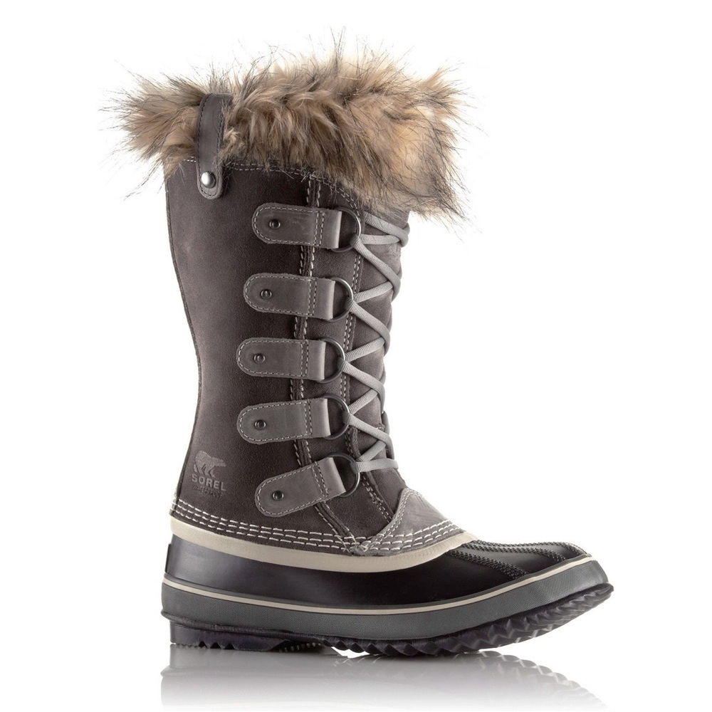 SOREL Joan of Arctic Waterproof Suede Snow Boots Quarry Grey 6
